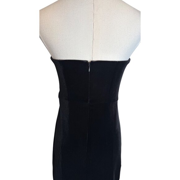 Socialite Small Black Strapless Midi Dress - Picture 10 of 15